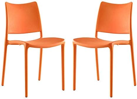 Modern Stackable Molded Plastic Dining Chairs