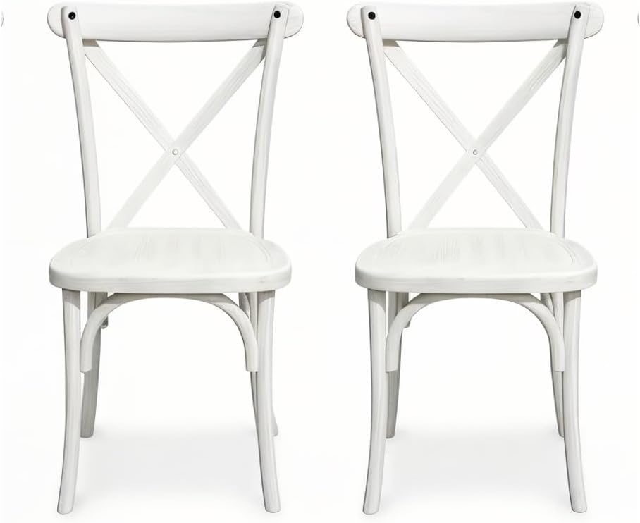 2‑Pack Stackable Heavy‑Duty Resin Dining Chairs