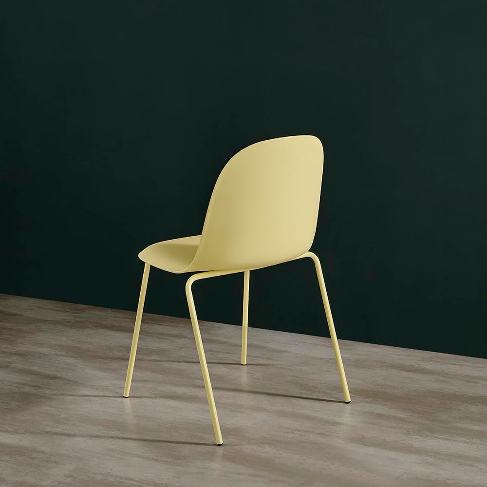 4‑Pack Stackable Plastic Indoor‑Outdoor Dining Chairs