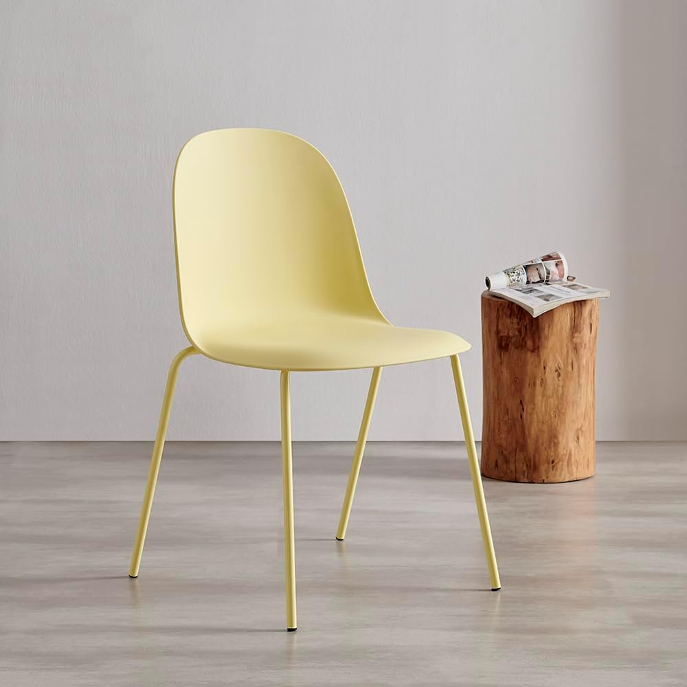 4‑Pack Stackable Plastic Indoor‑Outdoor Dining Chairs