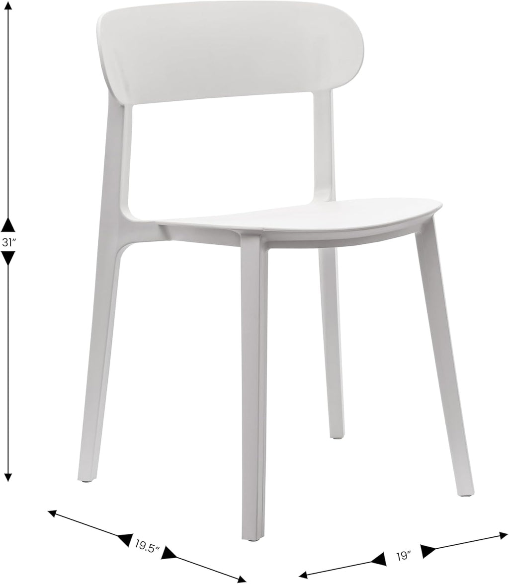 4‑Pack Stackable Resin Indoor‑Outdoor Dining Chairs