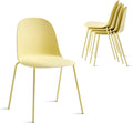 4‑Pack Stackable Plastic Indoor‑Outdoor Dining Chairs