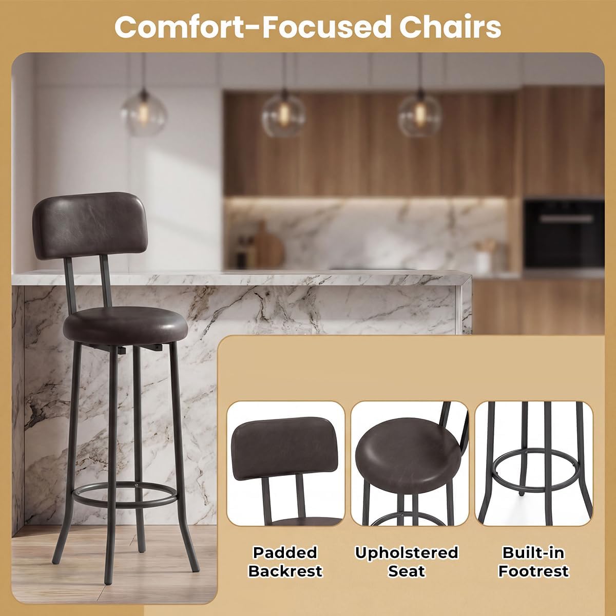 3‑Piece Counter‑Height Bar Dining Set