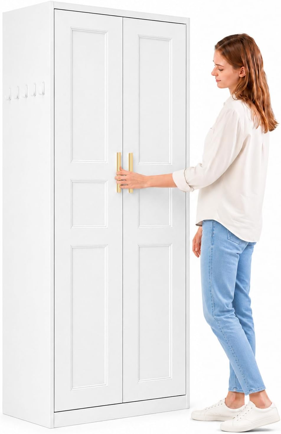Tall Metal Kitchen Pantry Storage Cabinet
