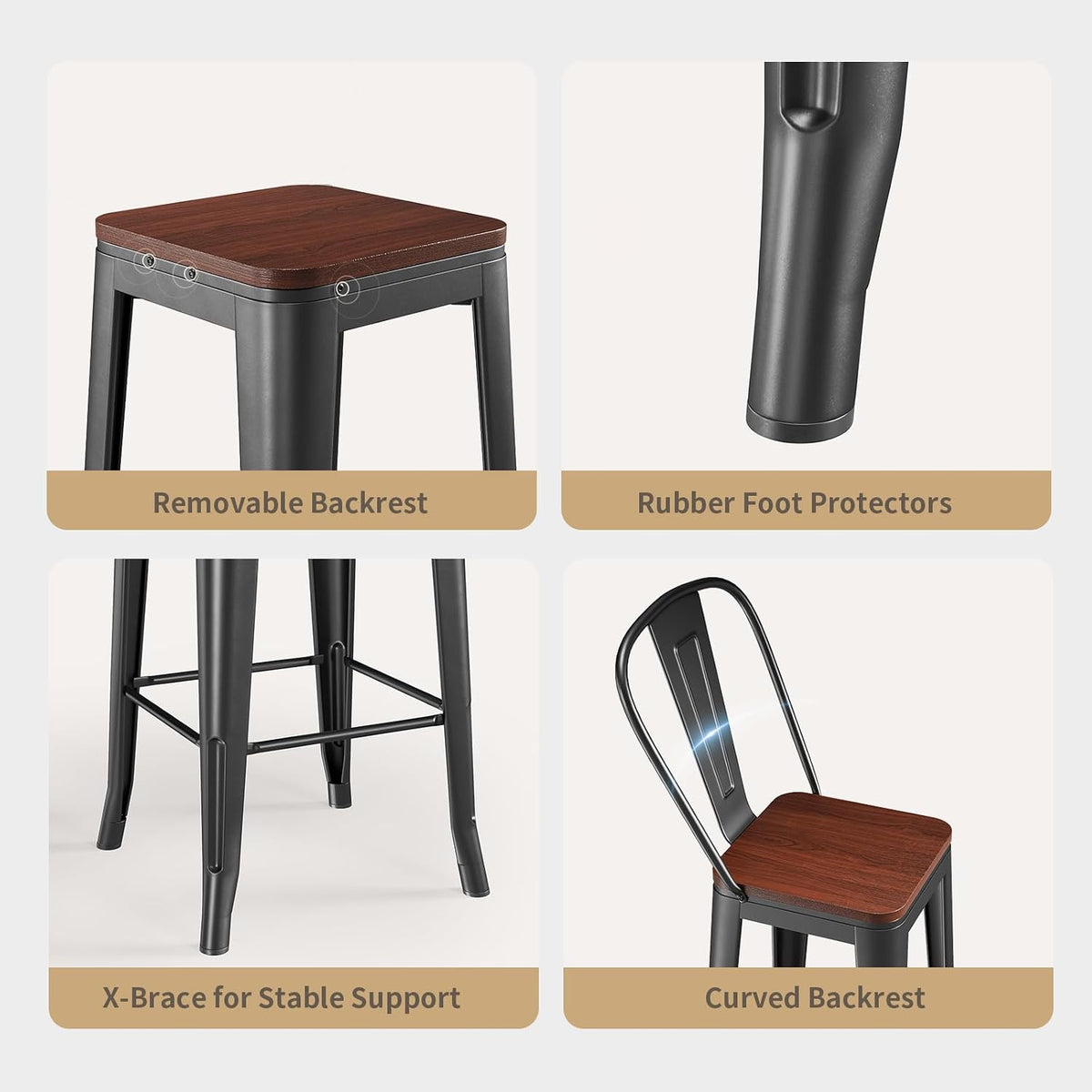 2‑Piece Compact Bistro Table Chair Set