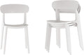 4‑Pack Stackable Resin Indoor‑Outdoor Dining Chairs