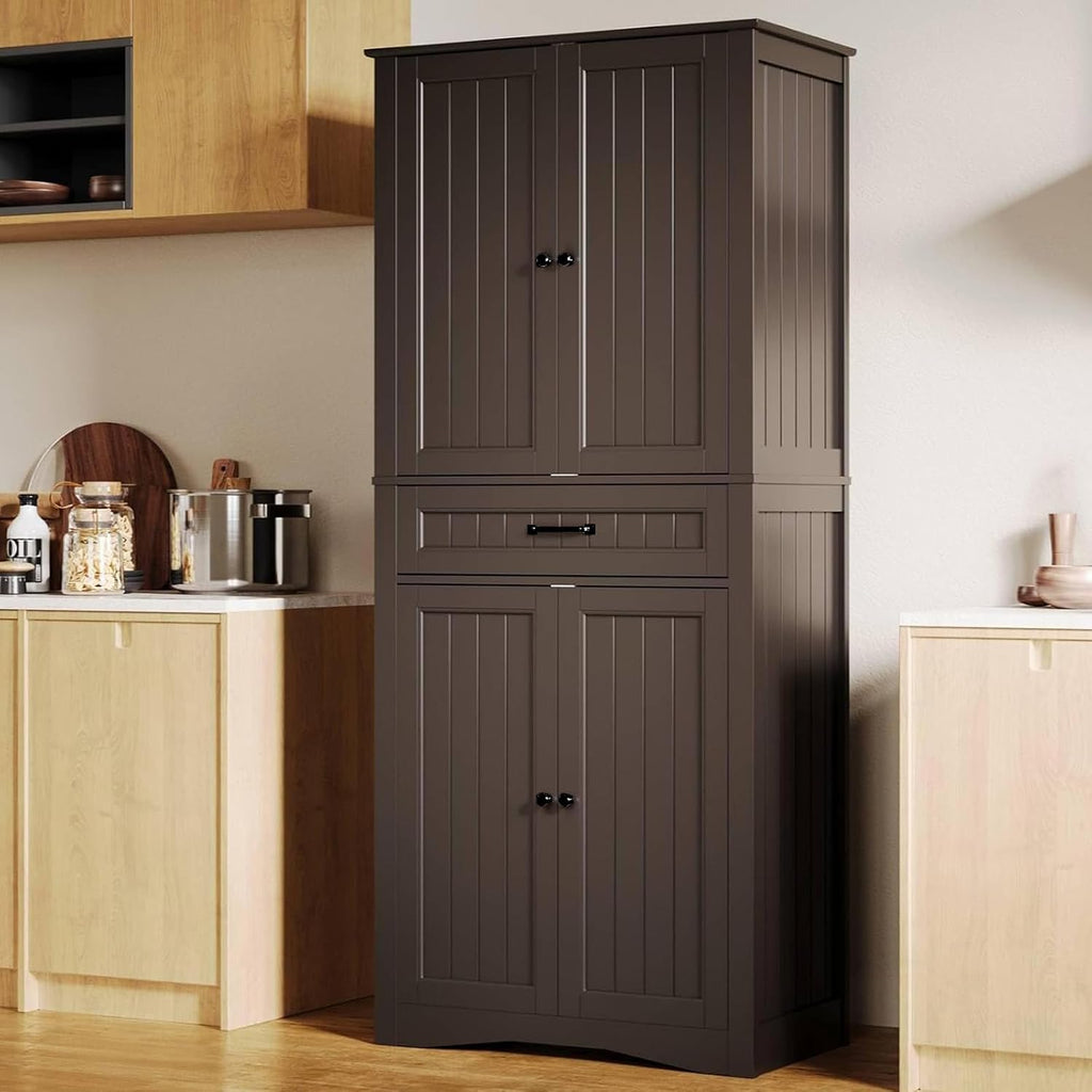 Freestanding Tall Kitchen Pantry Storage Cabinet