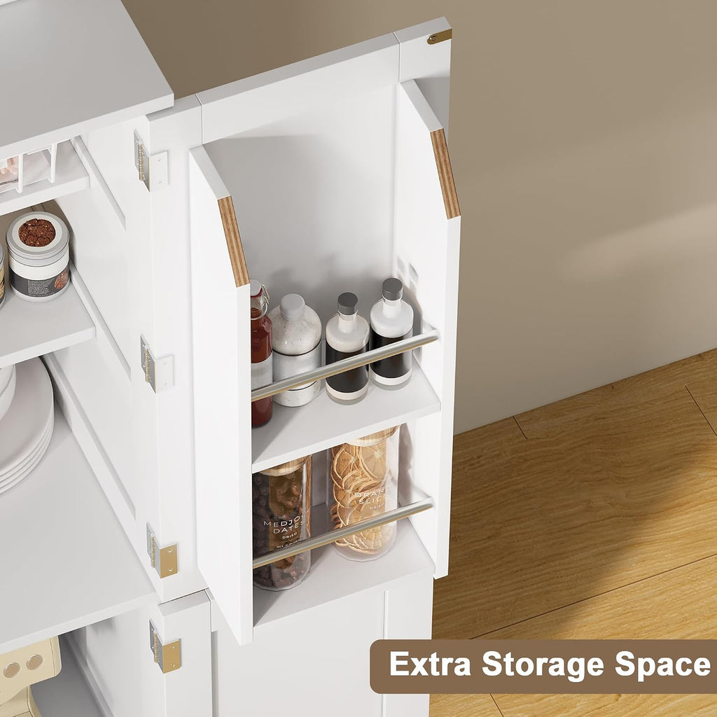 4‑Door Tall Kitchen Pantry Storage Cabinet