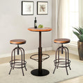 3‑Piece Vintage Industrial Bistro Bar Set