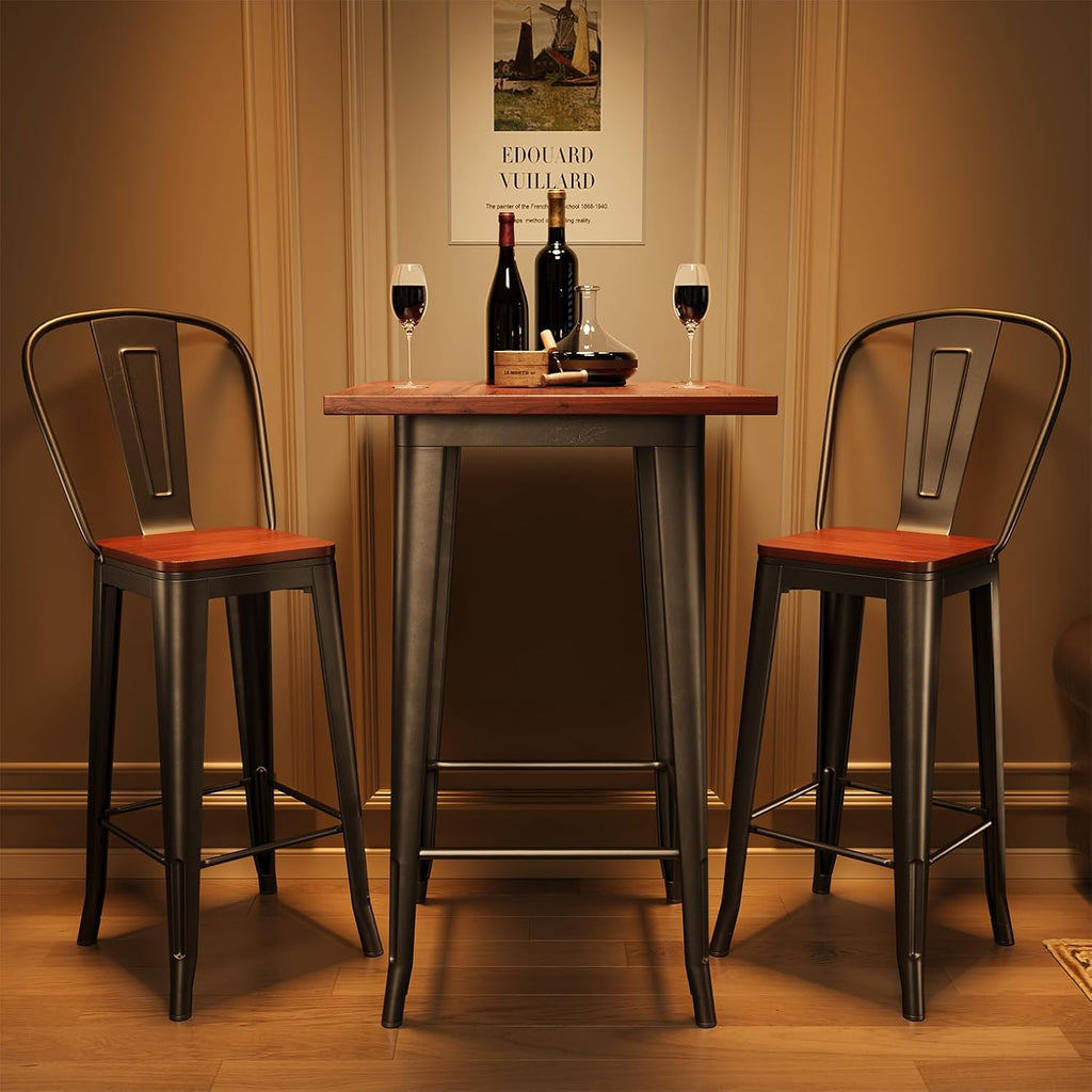 2‑Piece Compact Bistro Table Chair Set