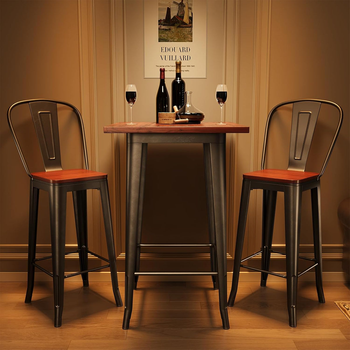 2‑Piece Compact Bistro Table Chair Set