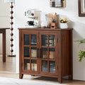 Farmhouse Wood Wine Coffee Storage Sideboard Cabinet
