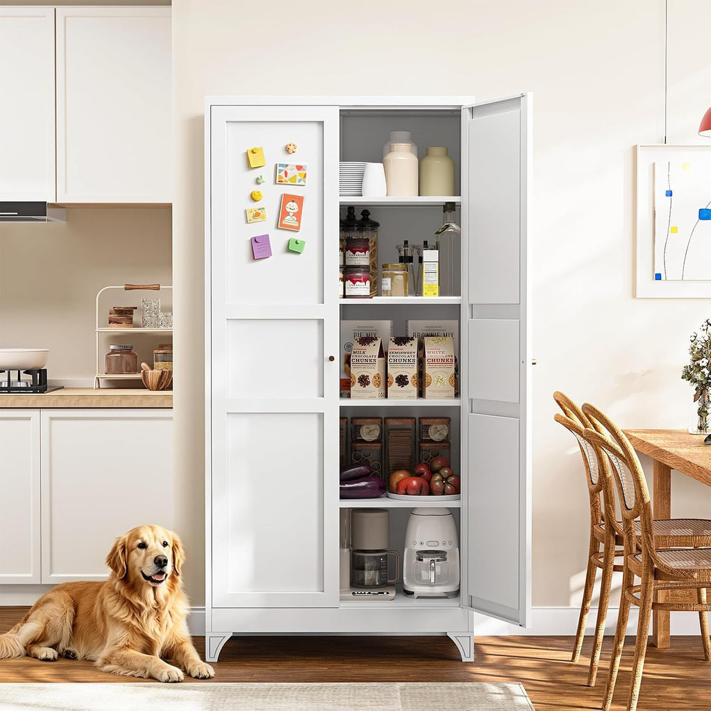 2‑Door Metal Kitchen Pantry Storage Cabinet