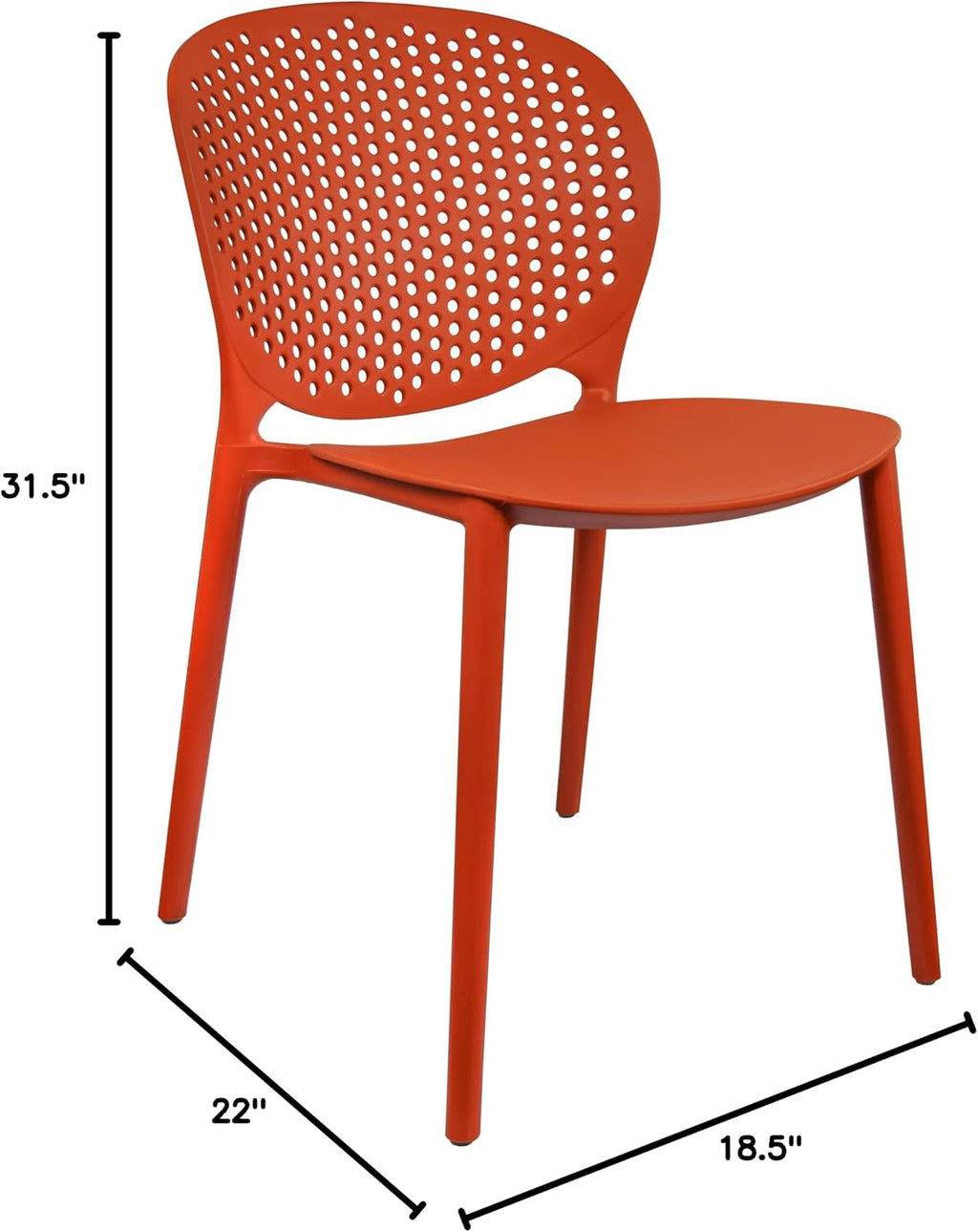 Modern Stackable Weather‑Resistant Patio Dining Chairs