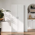Tall Wood Kitchen Pantry Storage Cabinet Organizer