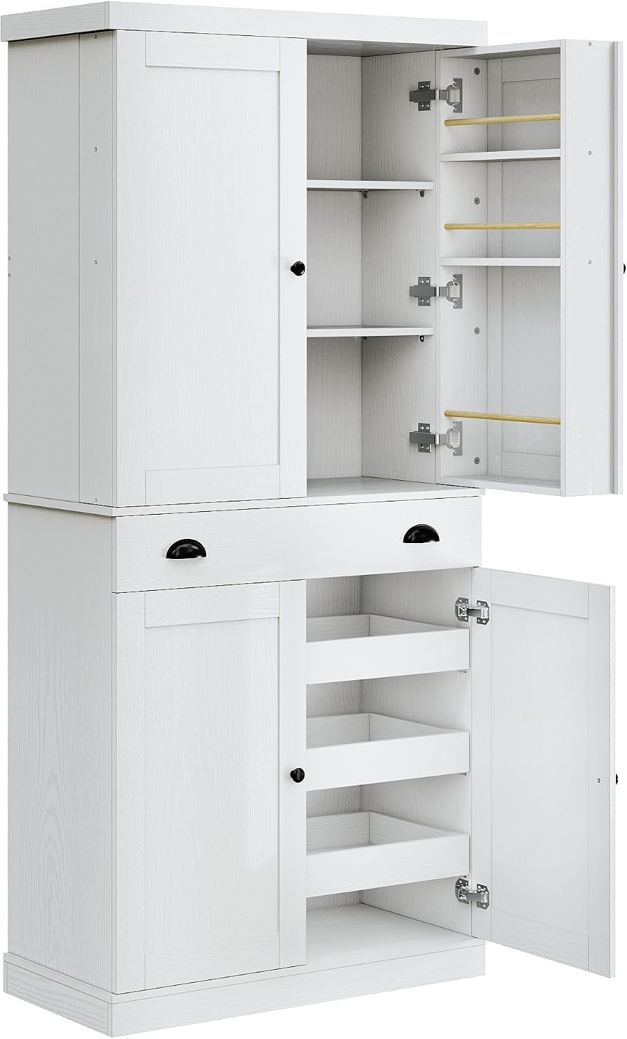 Tall Kitchen Pantry Cabinet With Drawer Racks