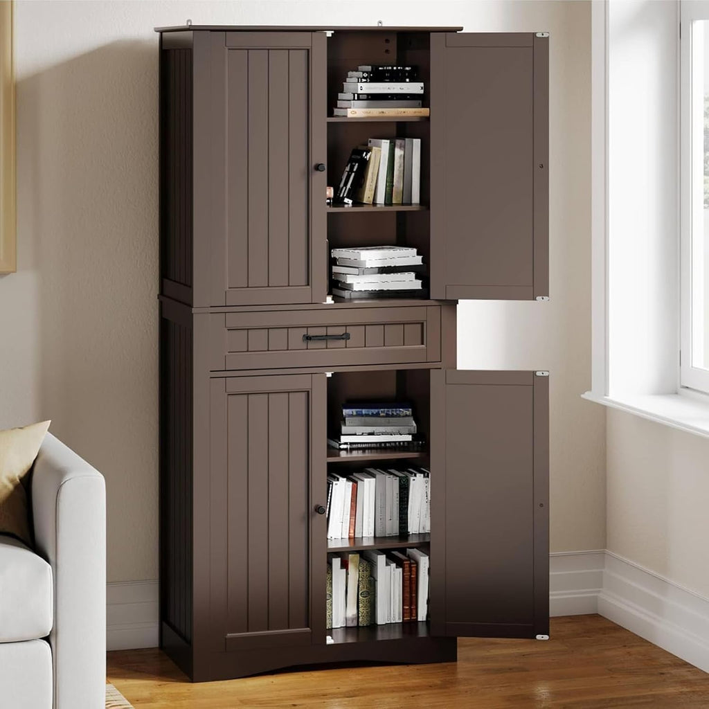 Freestanding Tall Kitchen Pantry Storage Cabinet