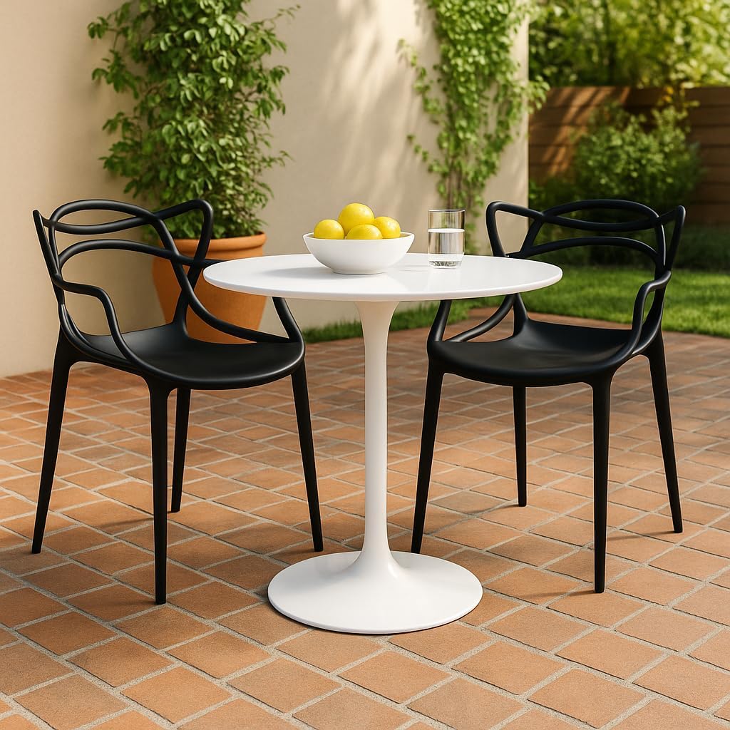 6‑Pack Weather‑Resistant Stackable Plastic Dining Chairs