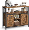 Sliding‑Door Coffee Bar Storage Buffet Cabinet
