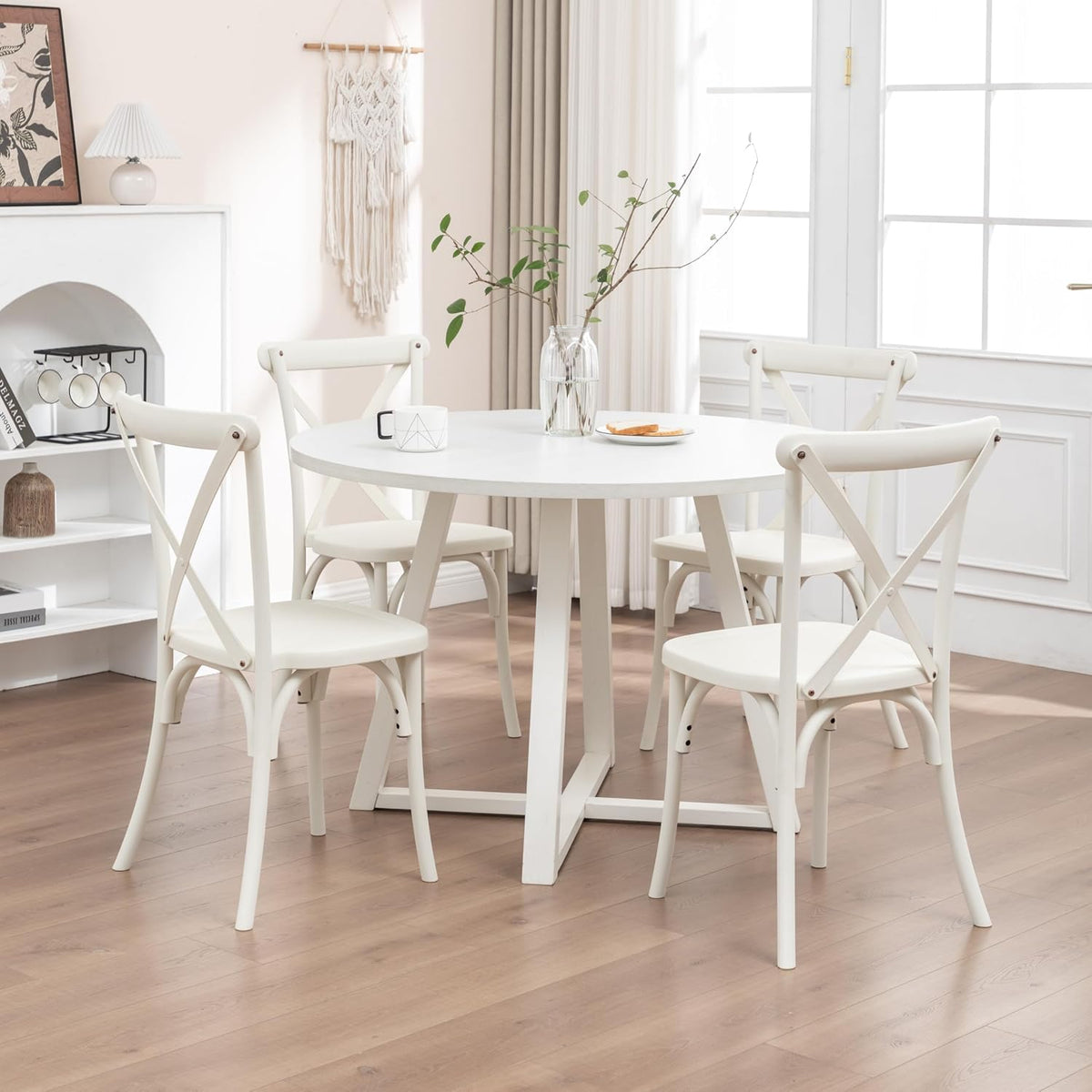 2‑Pack Stackable Heavy‑Duty Resin Dining Chairs