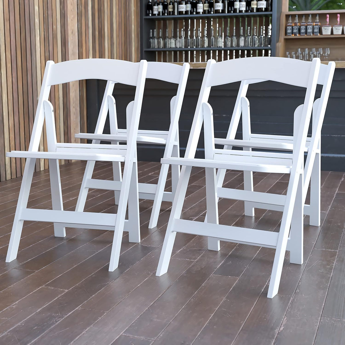 4‑Pack Heavy‑Duty Resin Folding Event Chairs