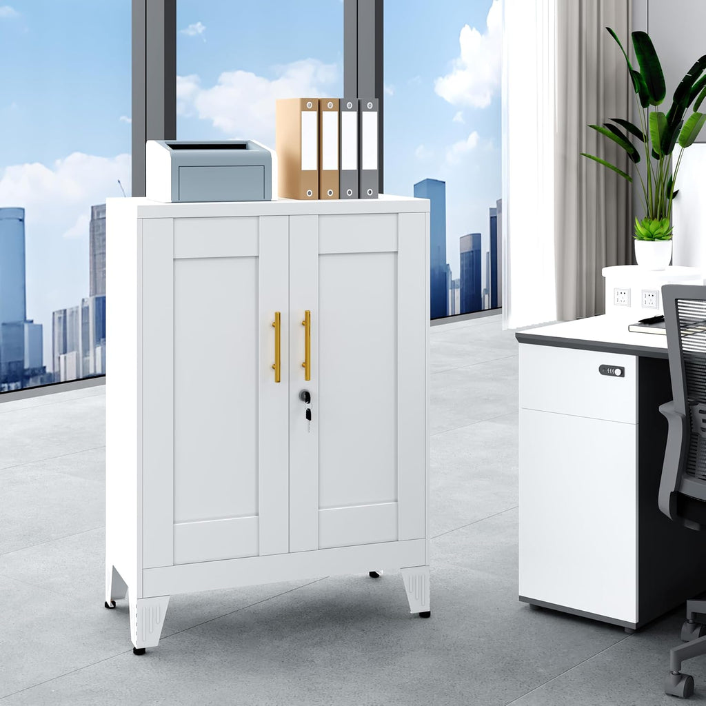 Lockable Metal Kitchen Pantry Storage Cabinet