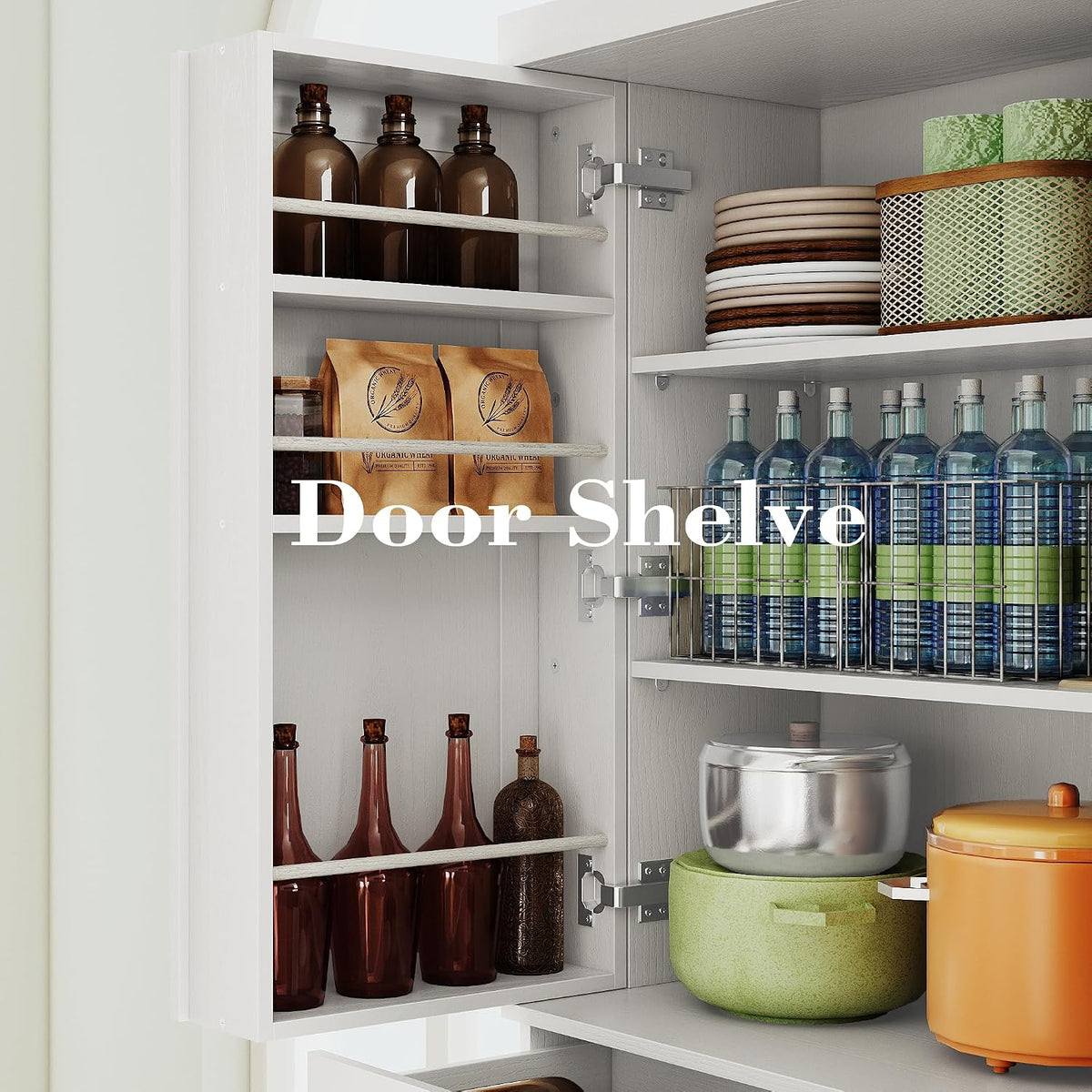 Tall Kitchen Pantry Cabinet With Drawer Racks