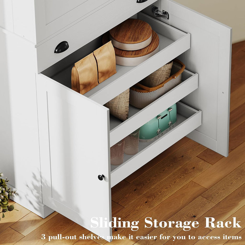 Tall Kitchen Pantry Cabinet With Drawer Racks