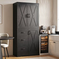 3‑Door Kitchen Pantry Cabinet With Storage Drawer