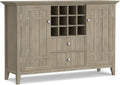 Solid Wood Distressed Wide Storage Buffet Cabinet