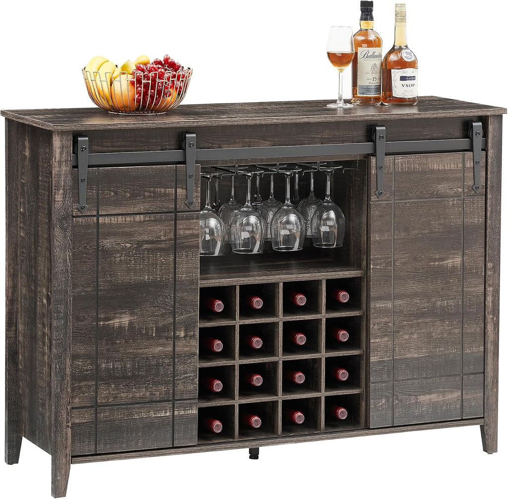 Farmhouse Wine Coffee Storage Bar Cabinet