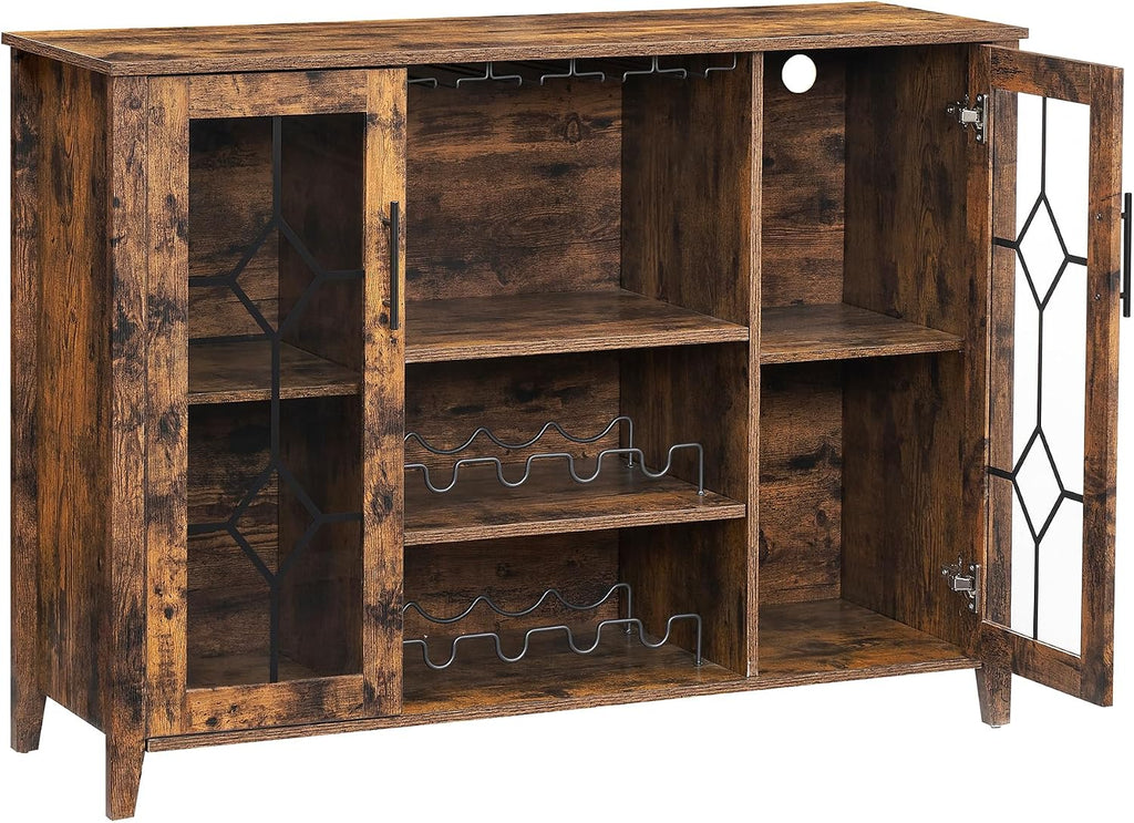Freestanding LED‑Lit Wine Storage Bar Cabinet