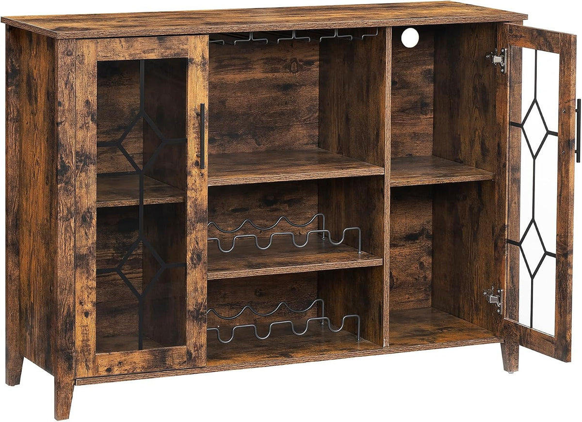 Freestanding LED‑Lit Wine Storage Bar Cabinet