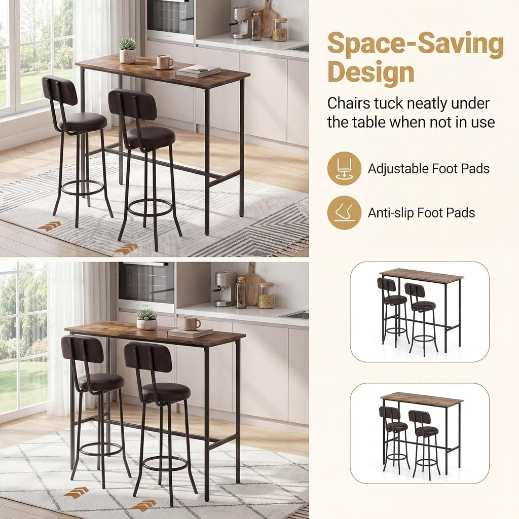 3‑Piece Counter‑Height Bar Dining Set