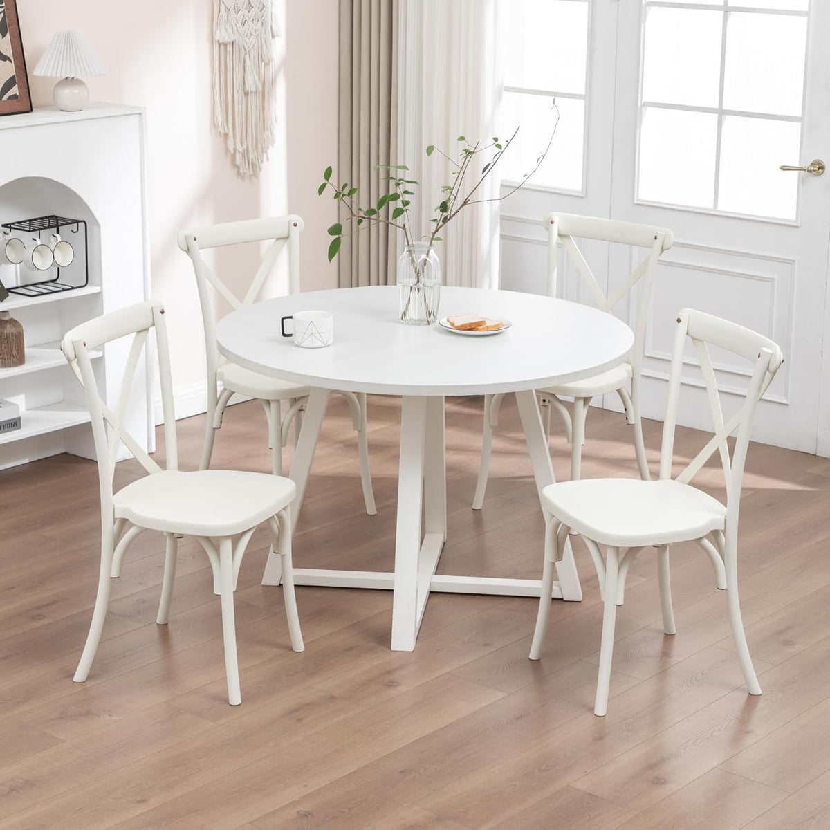 2‑Pack Stackable Heavy‑Duty Resin Dining Chairs