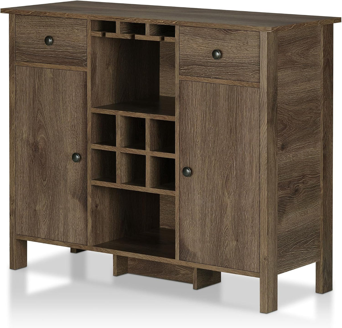 Farmhouse Wood Buffet Wine Storage Sideboard