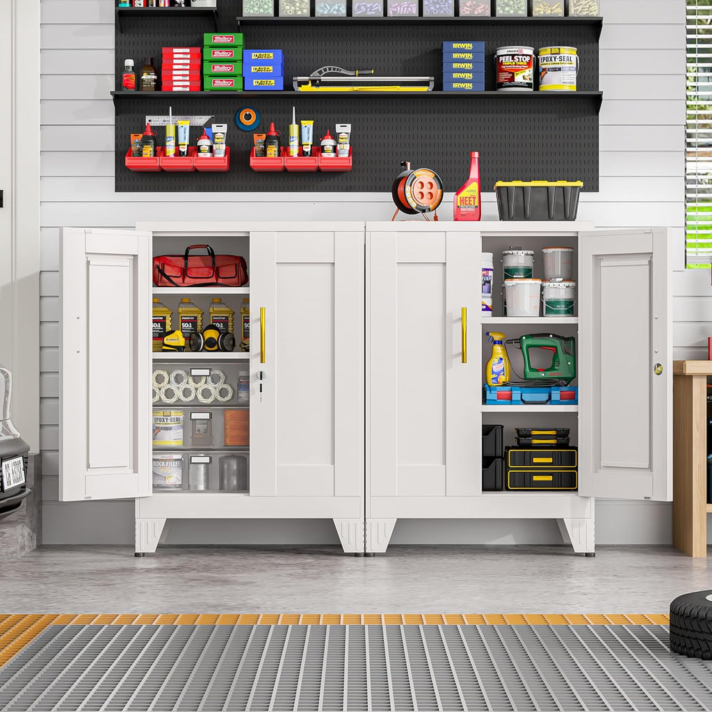 Lockable Metal Kitchen Pantry Storage Cabinet