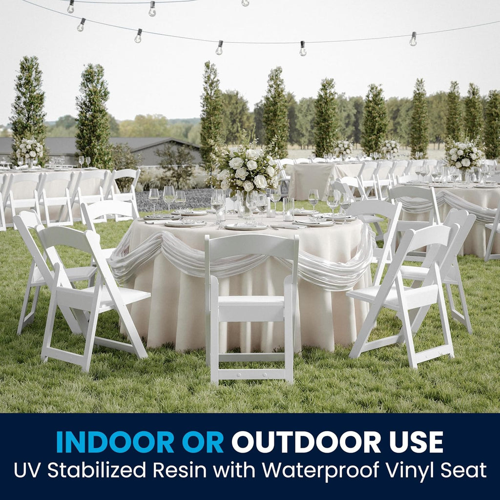 4‑Pack Heavy‑Duty Resin Folding Event Chairs
